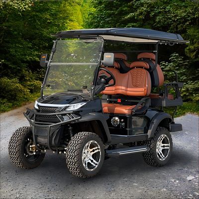 İyi bir fiyat. Açık Hava Oyun Alanı Elektrikli Golf Arabası Çince 4 Yolcu Av Arabası Özel Vücut ve Yükseltilmiş Tasarım çevrimiçi