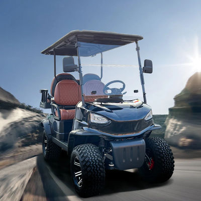 İyi bir fiyat. Destek ODM OEM 6 kişilik yük kutusu ile kaldırılmış golf arabası 70-90km sürüş mesafesi için elektrikle çalışan golf av arabası çevrimiçi